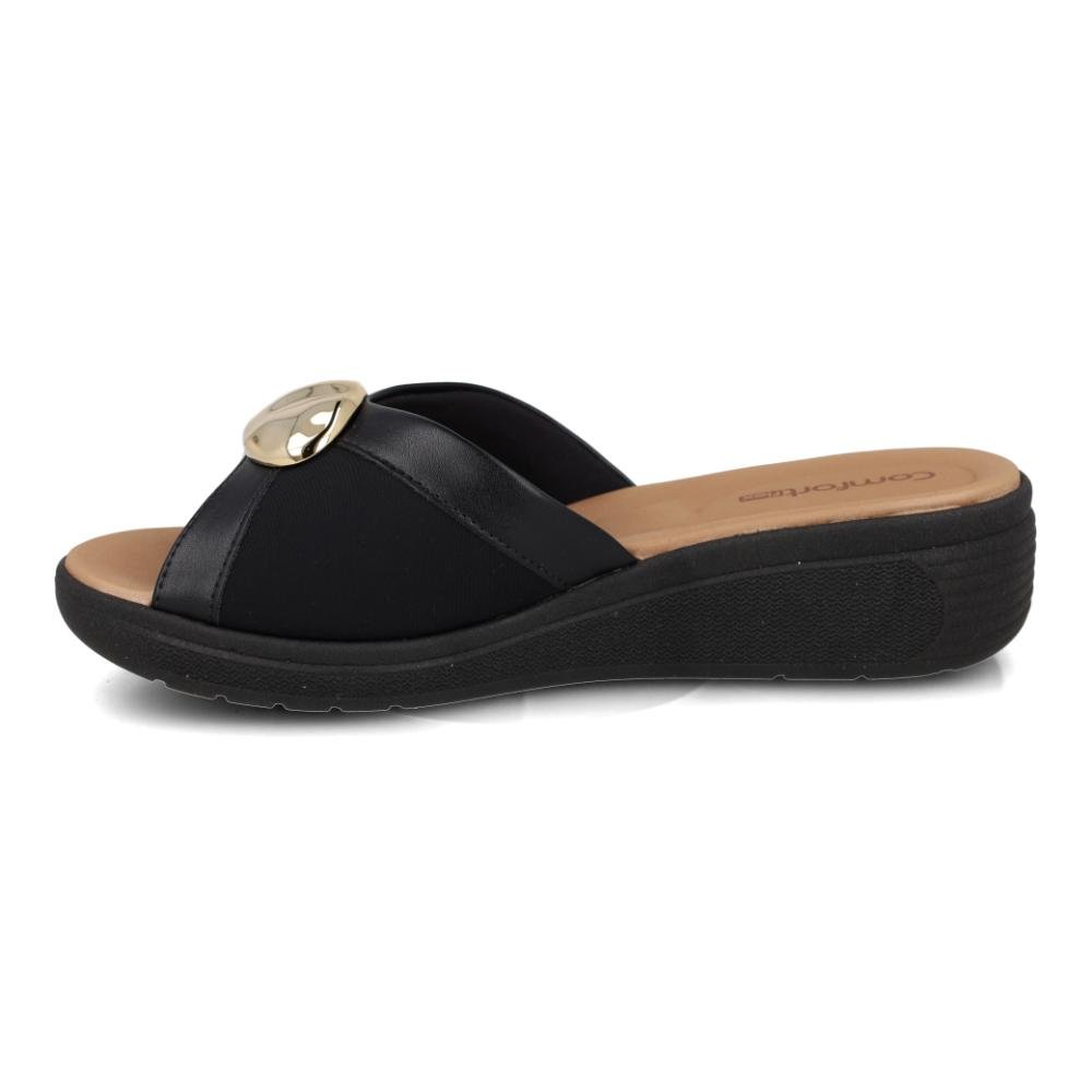 Tamanco Comfortflex Plataforma Casual Feminino Preto 3