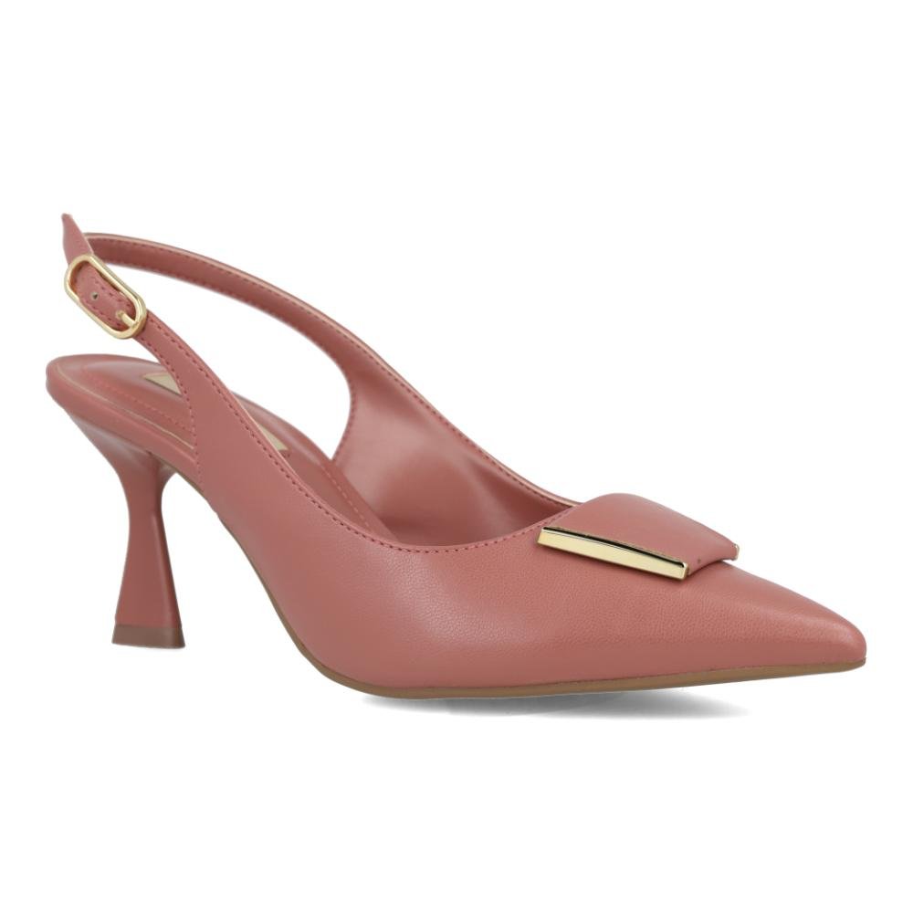 Sapato Slingback Via Marte Elegante Feminino Rosa 2