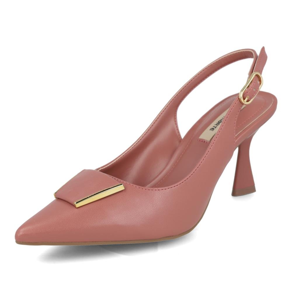 Sapato Slingback Via Marte Elegante Feminino Rosa 5