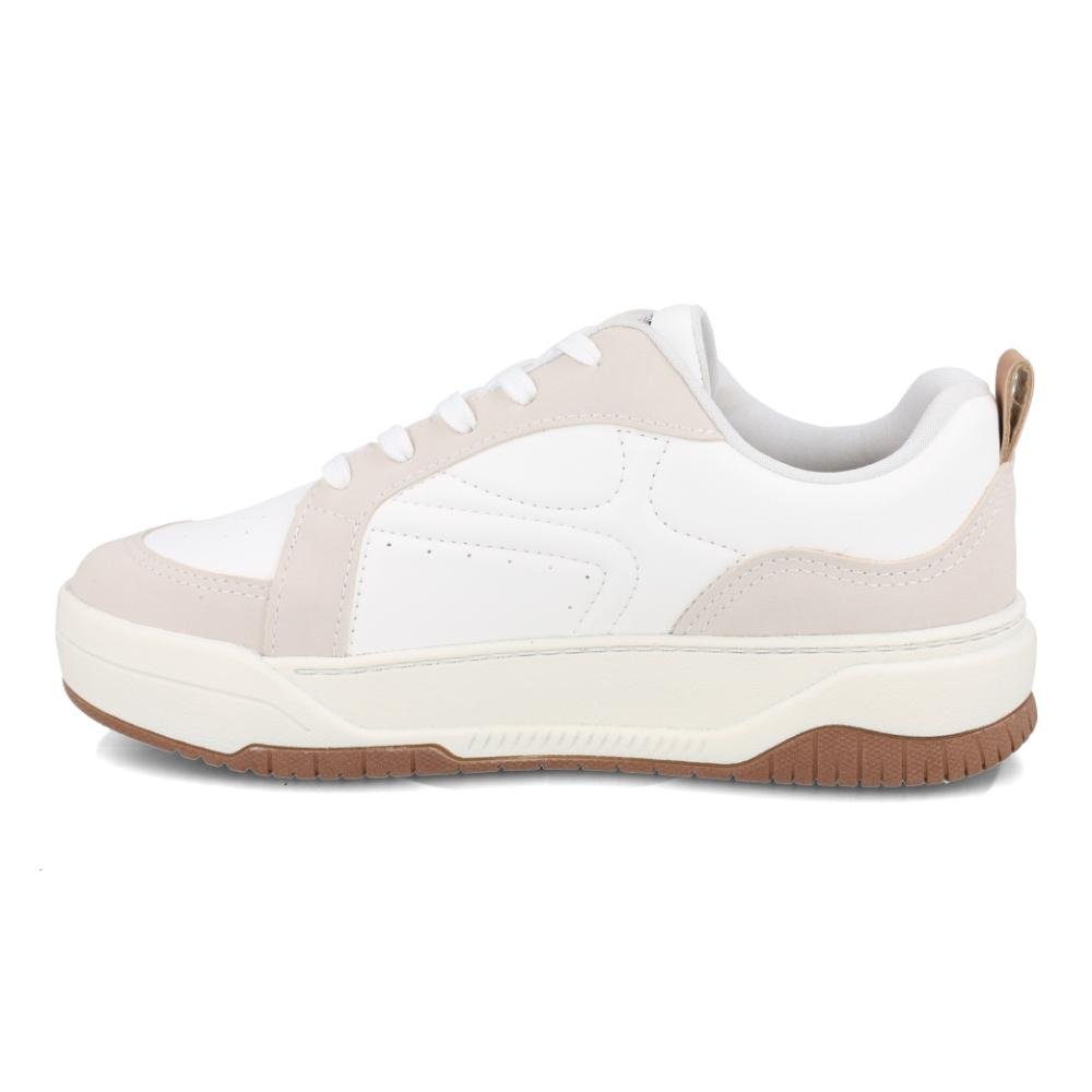 Tênis Mississipi Casual Recortes Feminino Branco/Bege 2