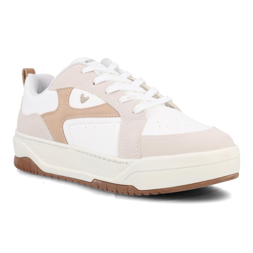 Tênis Mississipi Casual Recortes Feminino Branco/Bege 3