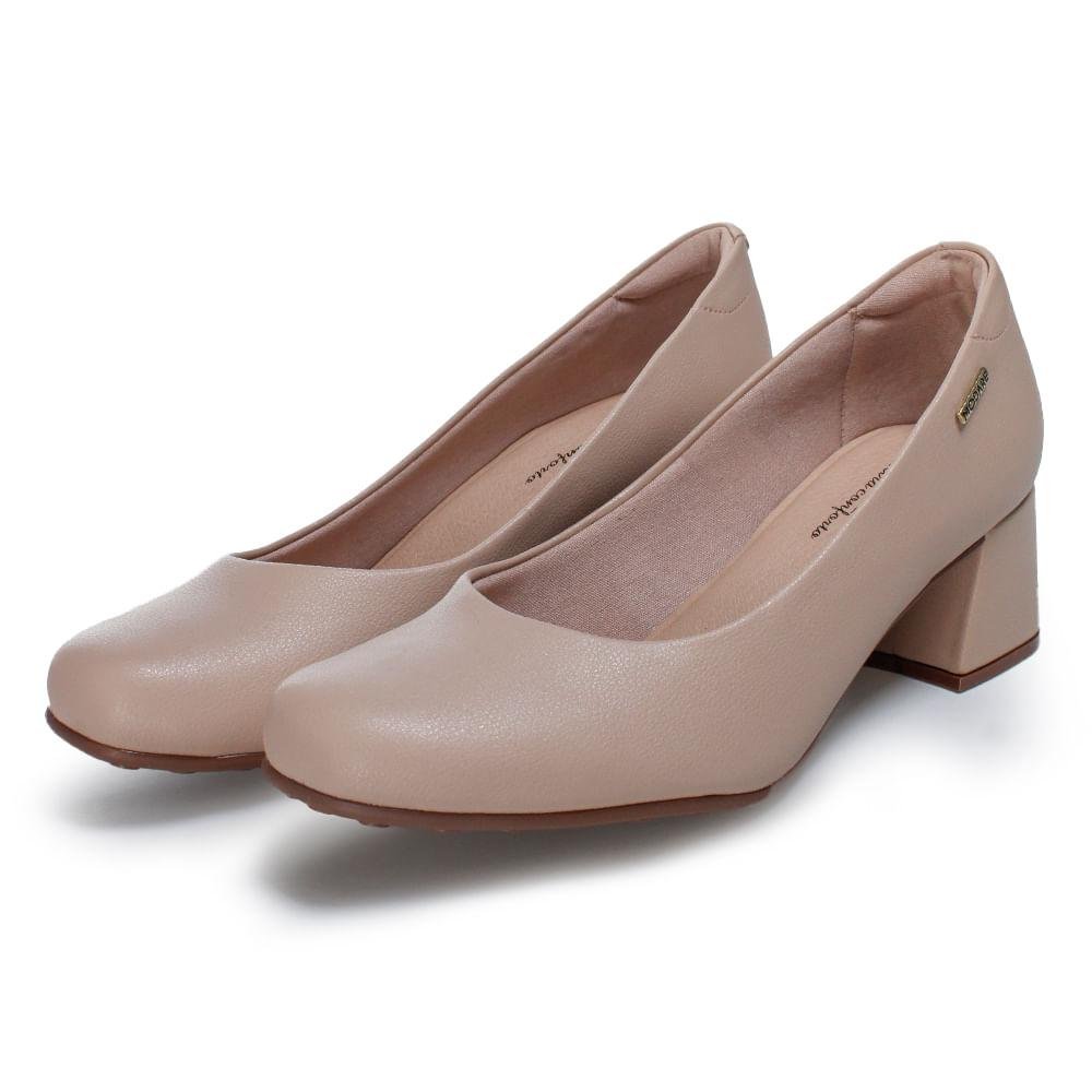 Sapato Modare Ultraconforto Bico Redondo Feminino Bege 4