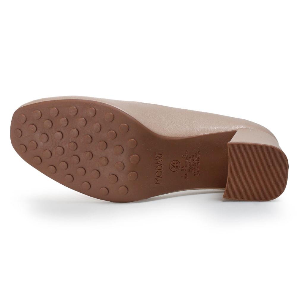 Sapato Modare Ultraconforto Bico Redondo Feminino Bege 6