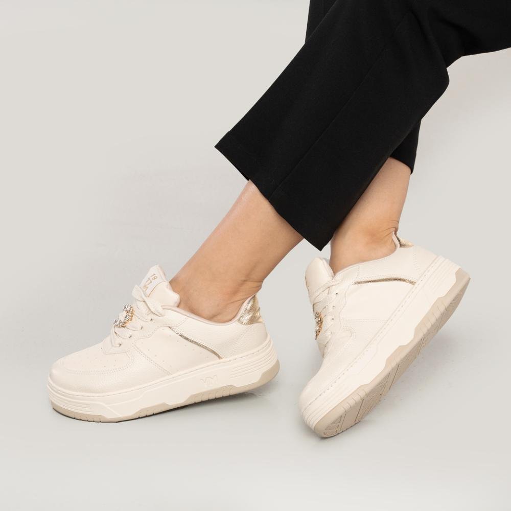 Tênis Via Marte Casual Detalhes Feminino Marfim 2