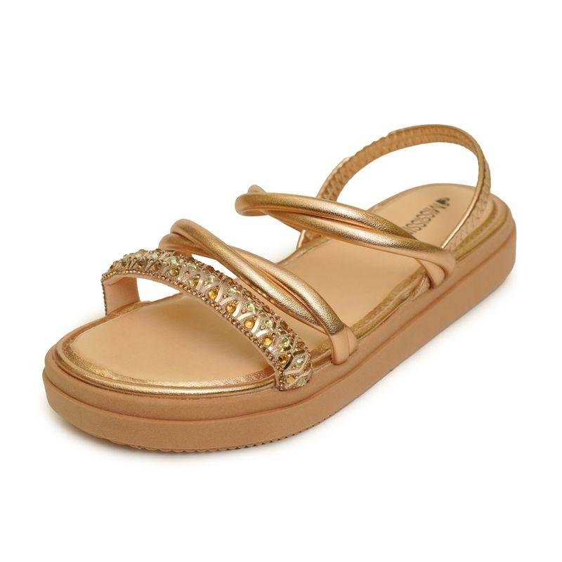 Sandália Mississipi Casual Metalizada Feminina Dourado 5