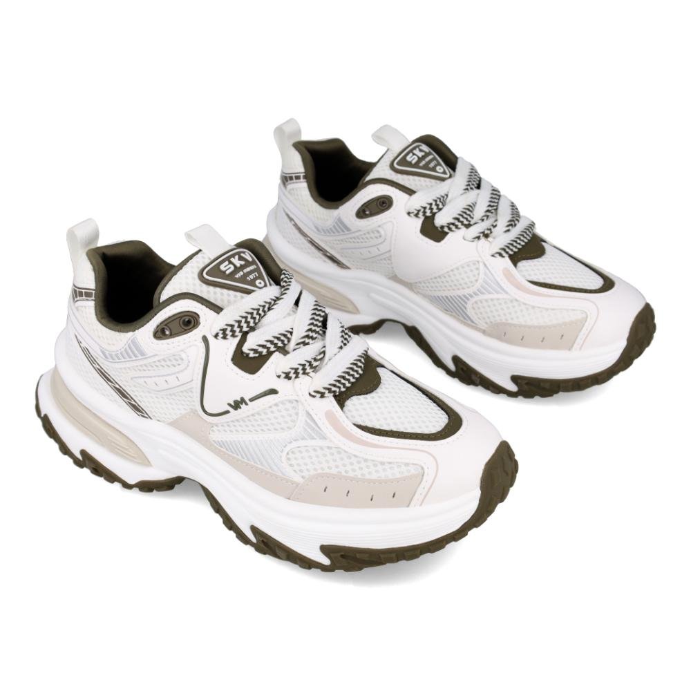 Tênis Casual Via Marte Multi Feminino Branco/Verde 2