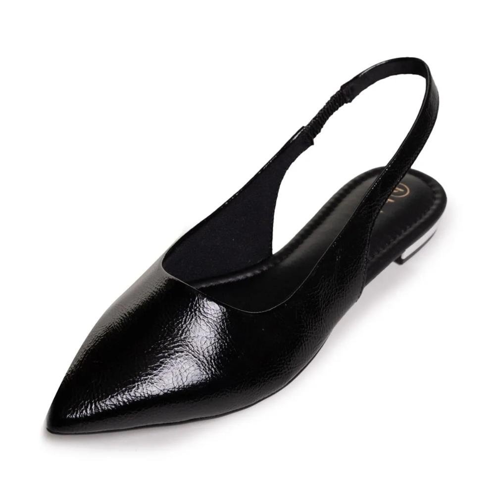 Sapato Bebêce Mule Slingback Social Feminino Preto 5