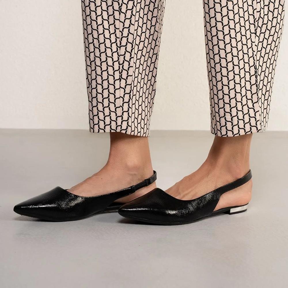 Sapato Bebêce Mule Slingback Social Feminino Preto 7