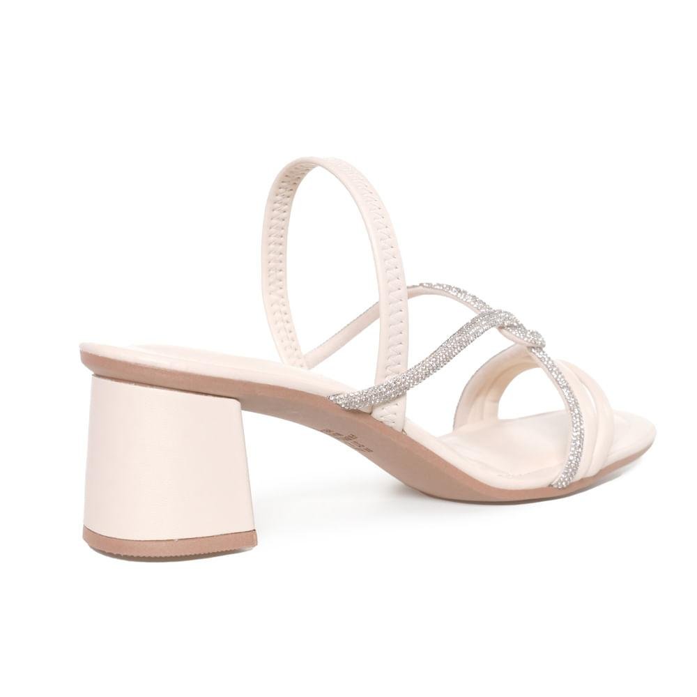 Sandália Dakota Salto Bloco Elegante Feminina Off White 5