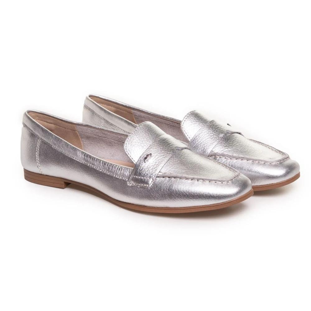 Loafer Dakota Metalizado Feminino Prata 3