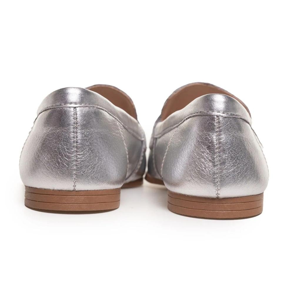 Loafer Dakota Metalizado Feminino Prata 5