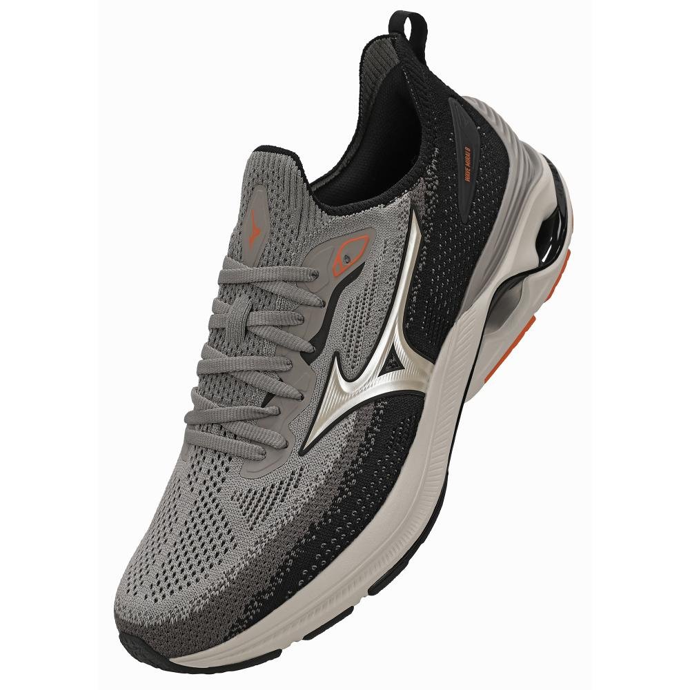 Tênis de Corrida Mizuno Wave Mirai 8 Masculino Preto/Cinza 2