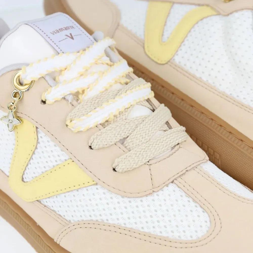 Tênis Via Marte Retro Feminino Branco/Amarelo 6