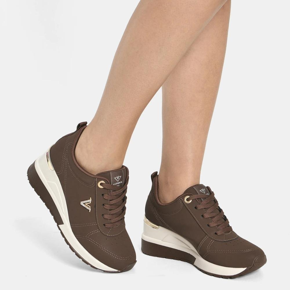 Tenis Casual Feminino Via Marte Anabela Salto Embutido