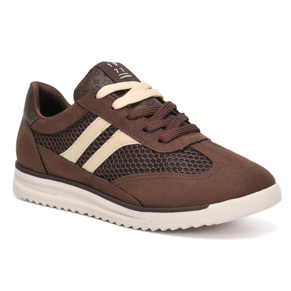 Tênis Casual Feminino Via Marte Confortável Marrom 2