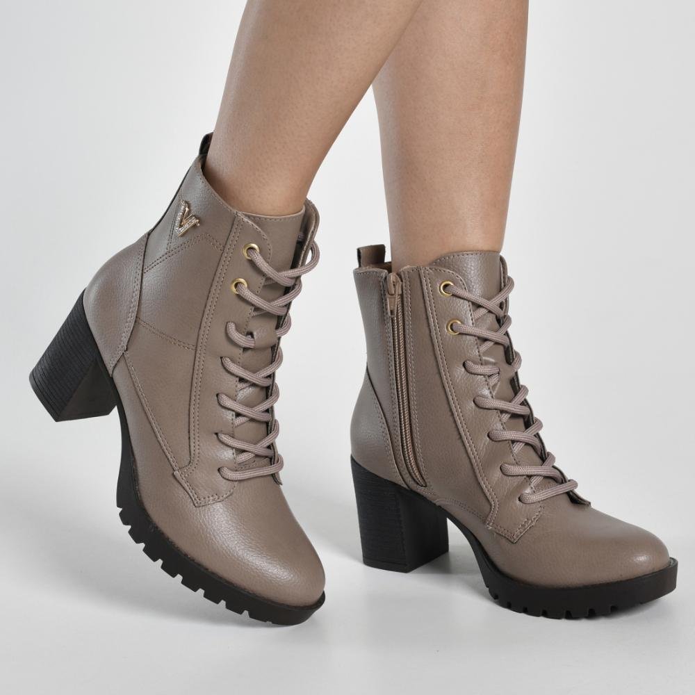 Bota Coturno Feminina Via Marte Salto Bloco Tratorada