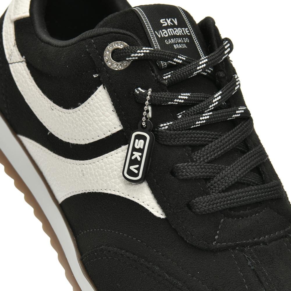 Tênis Via Marte Feminino Casual Urbano Conforto Preto 4