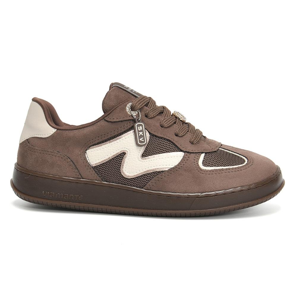 Tênis Via Marte Feminino Casual Urbano Conforto Marrom 2