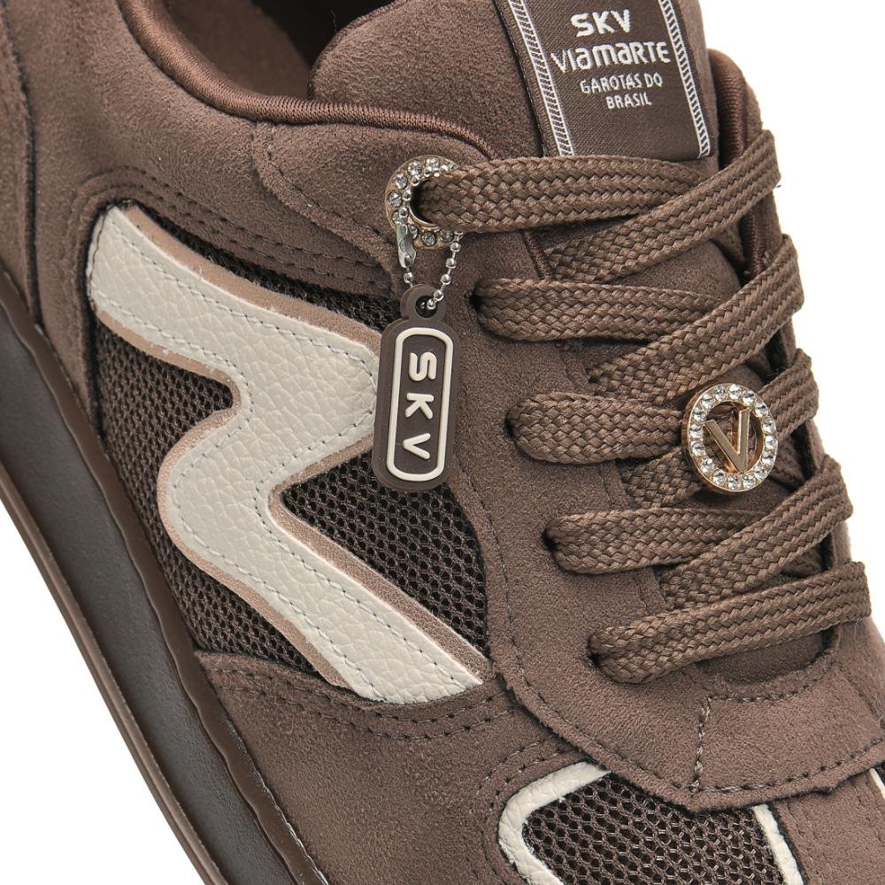 Tênis Via Marte Feminino Casual Urbano Conforto Marrom 4