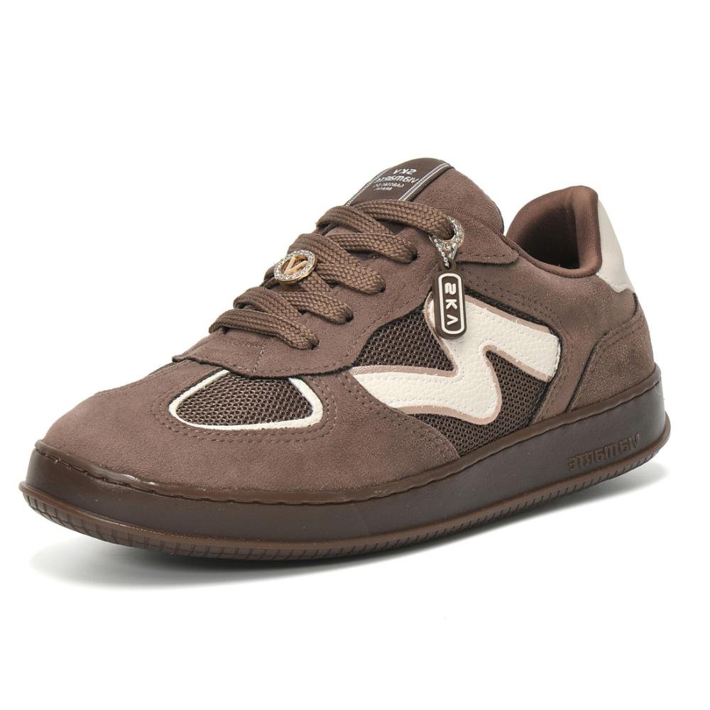 Tênis Via Marte Feminino Casual Urbano Conforto Marrom 5