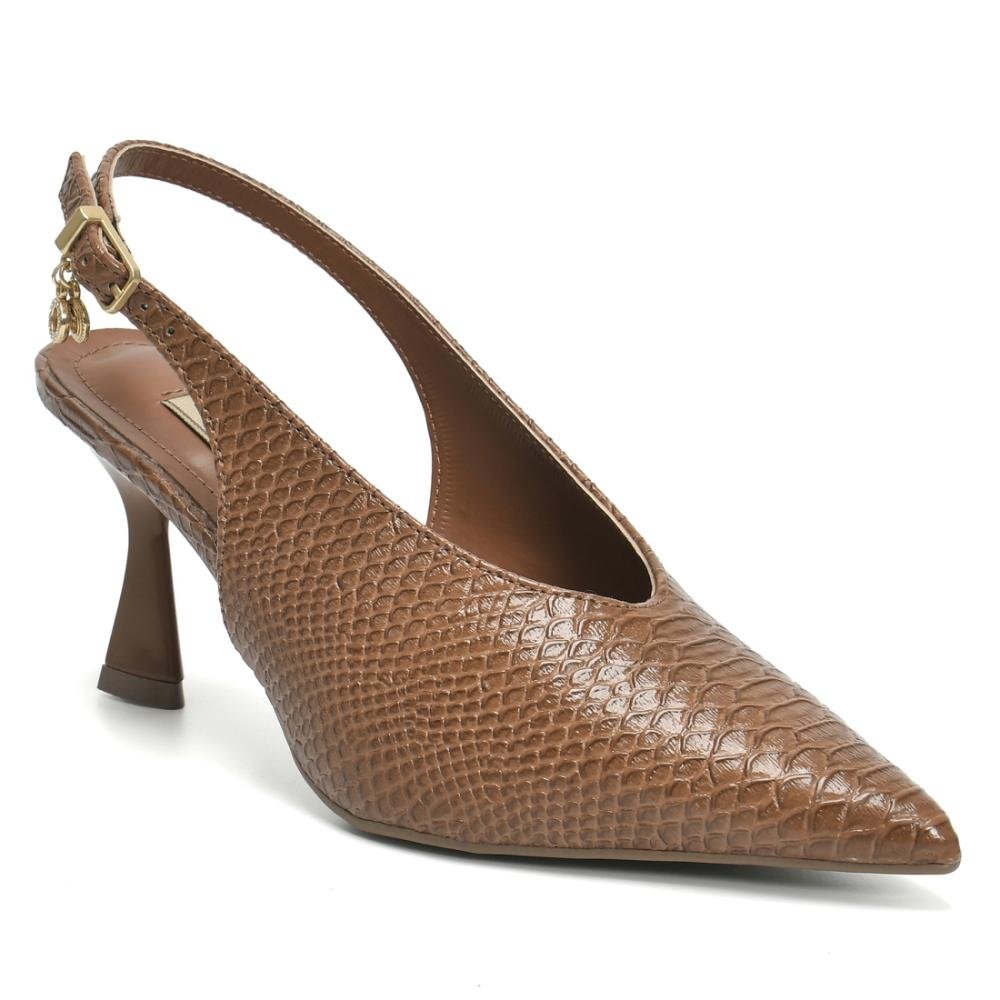 Scarpin Via Marte Feminino Salto Fino Conforto Marrom 3
