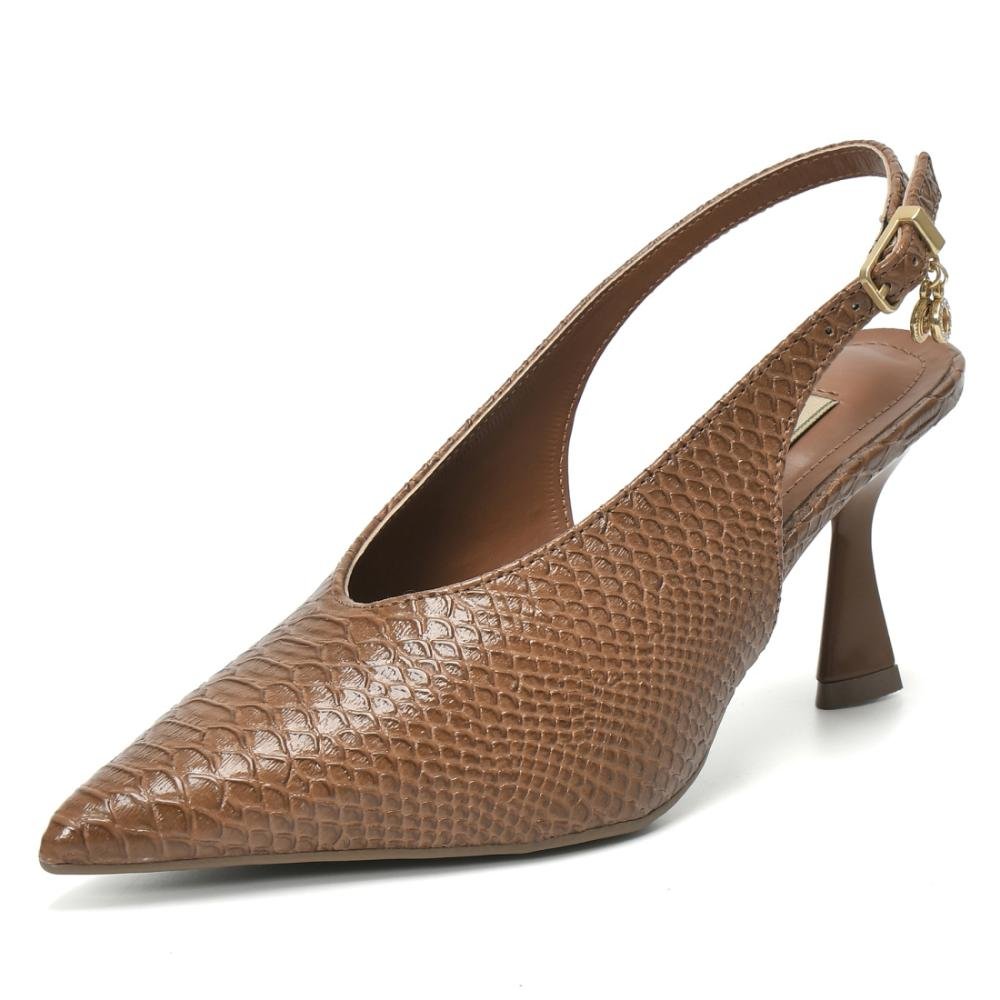 Scarpin Via Marte Feminino Salto Fino Conforto Marrom 5