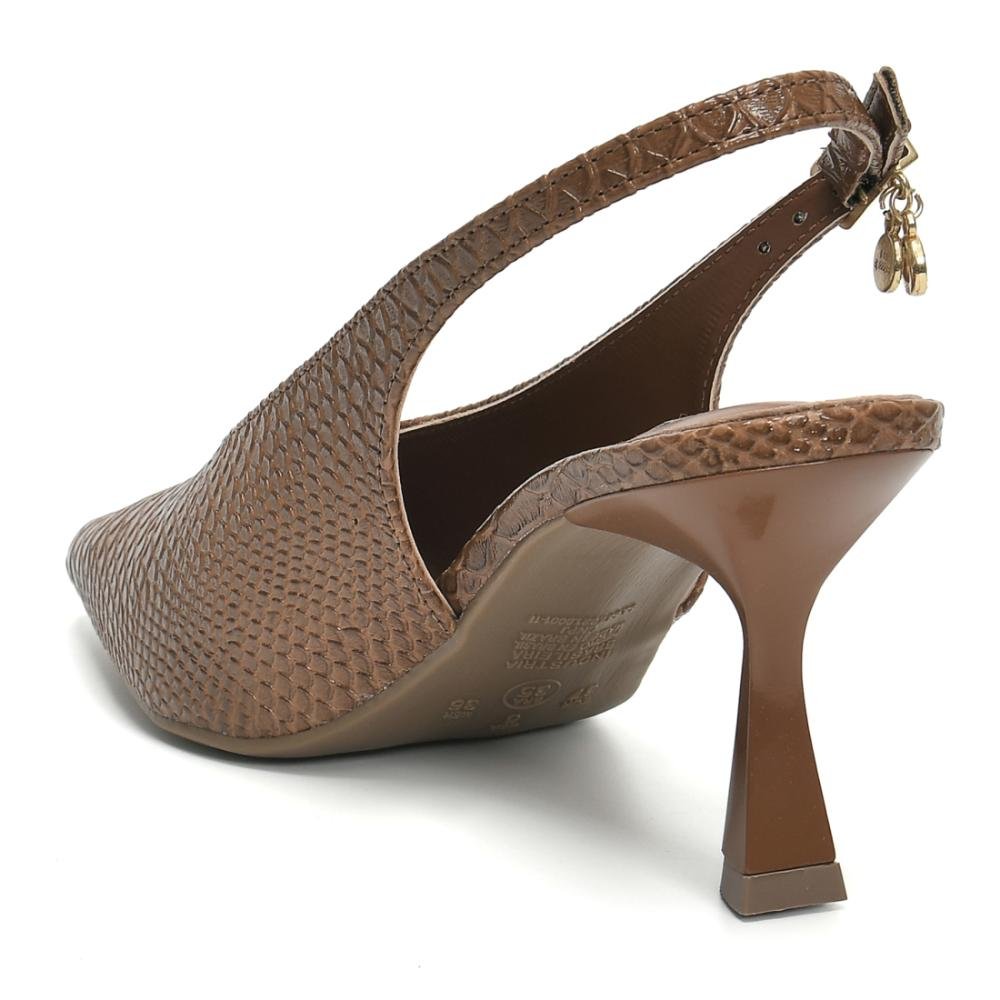 Scarpin Via Marte Feminino Salto Fino Conforto Marrom 6