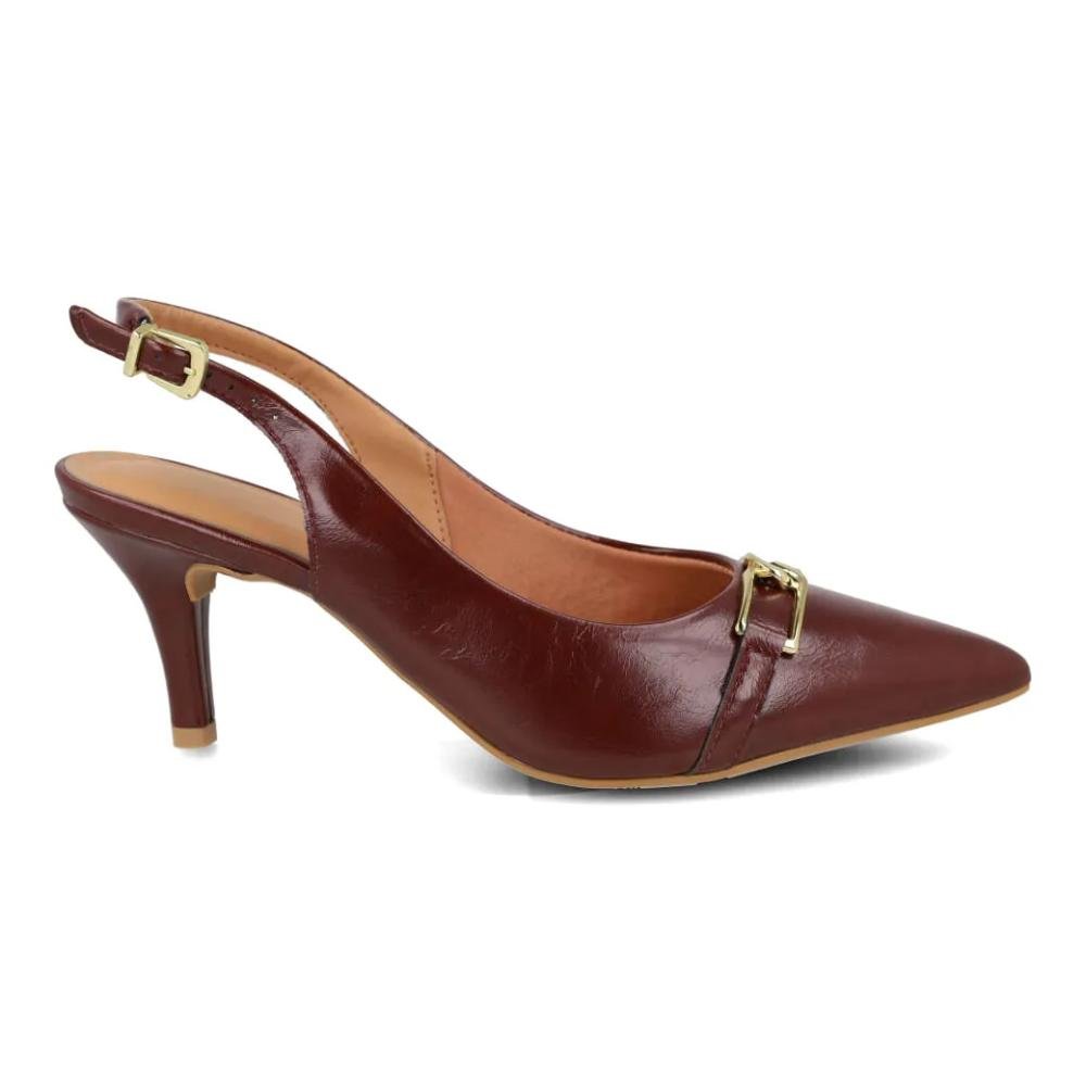 Scarpin Vizzano Slingback Salto Fino Feminino Carmim 3
