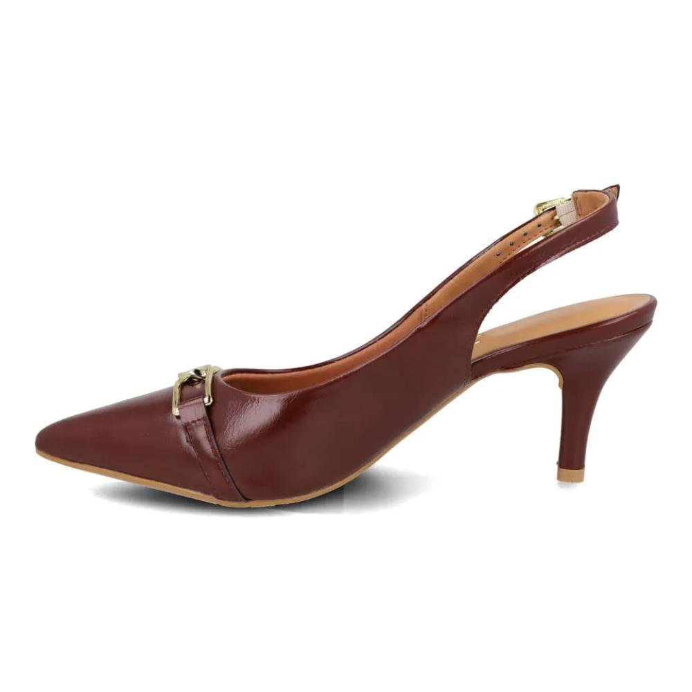 Scarpin Vizzano Slingback Salto Fino Feminino Carmim 4