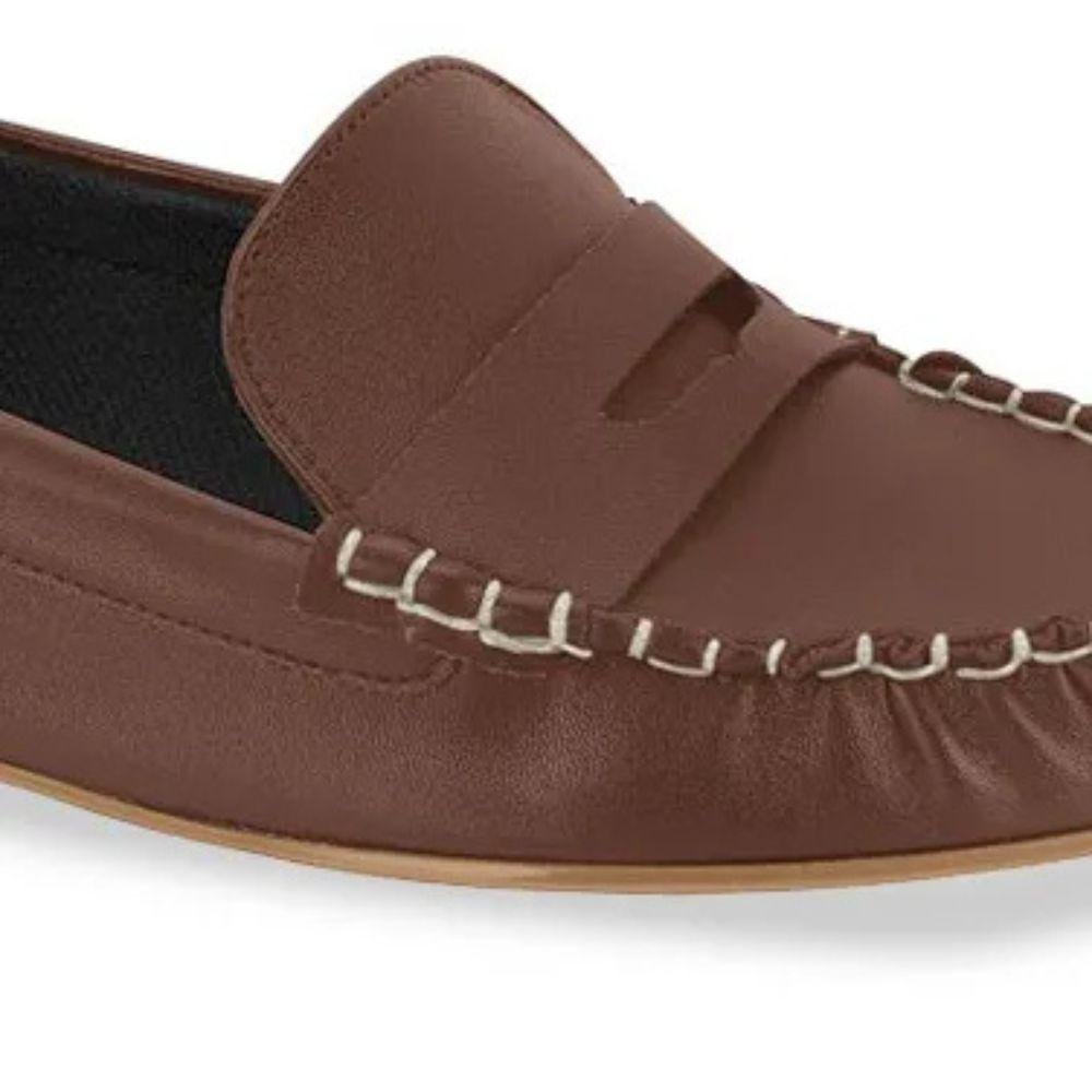 Sapato Vizzano Mocassim Feminino Confortável Marrom 2
