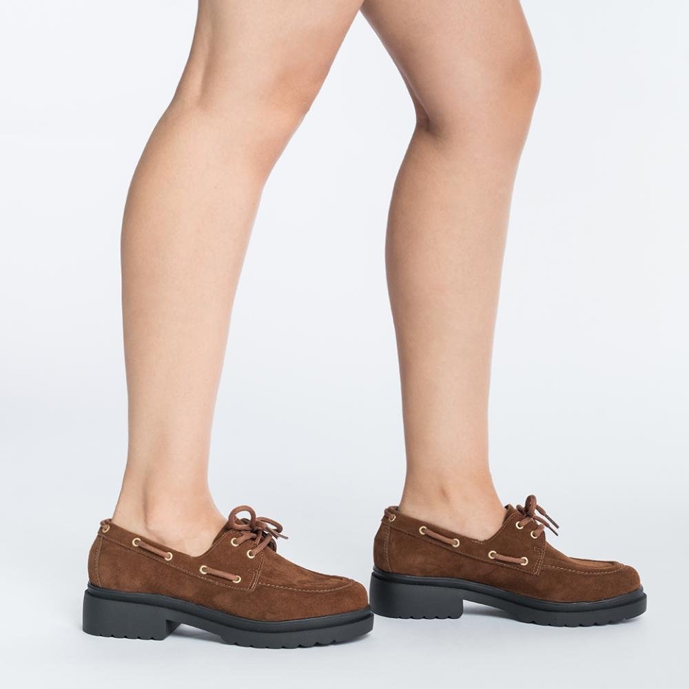Sapato Via Marte Feminino Mocassim Casual Conforto Marrom 2
