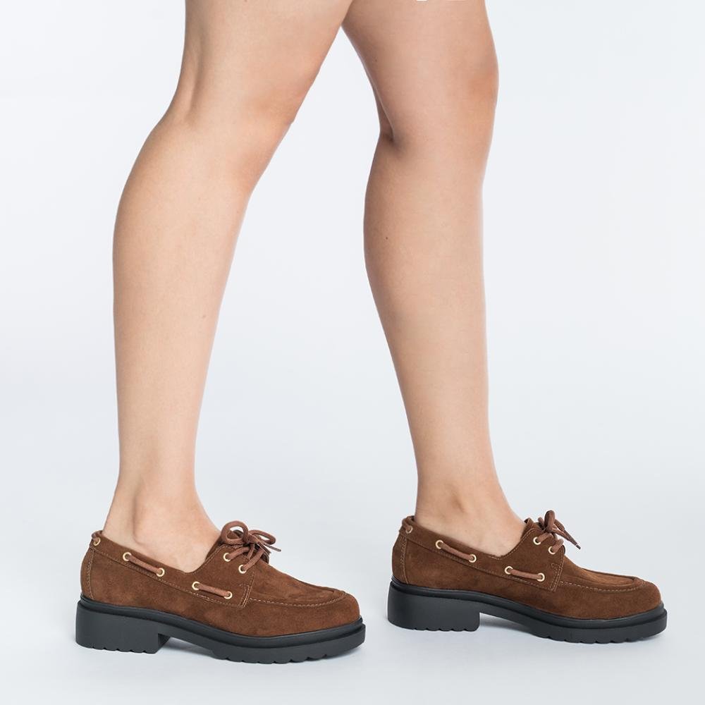 Sapato Via Marte Feminino Mocassim Casual Conforto Marrom 3