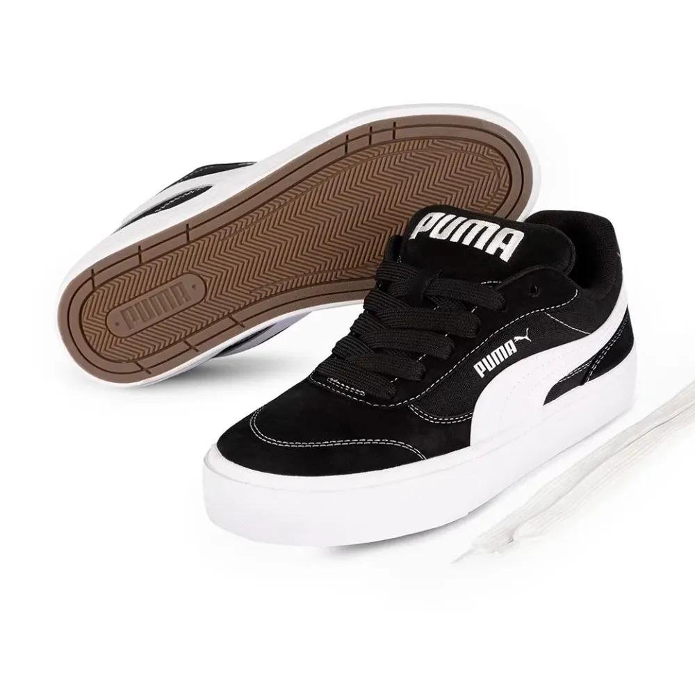 Tenis Puma CC Park Vulc Feminino Casual Urbano Solado Vulc Preto 5