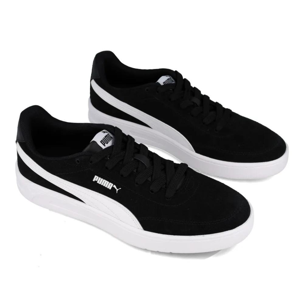 Tenis Puma Court Classic Clean BDP Unissex Casual Macio Preto 4