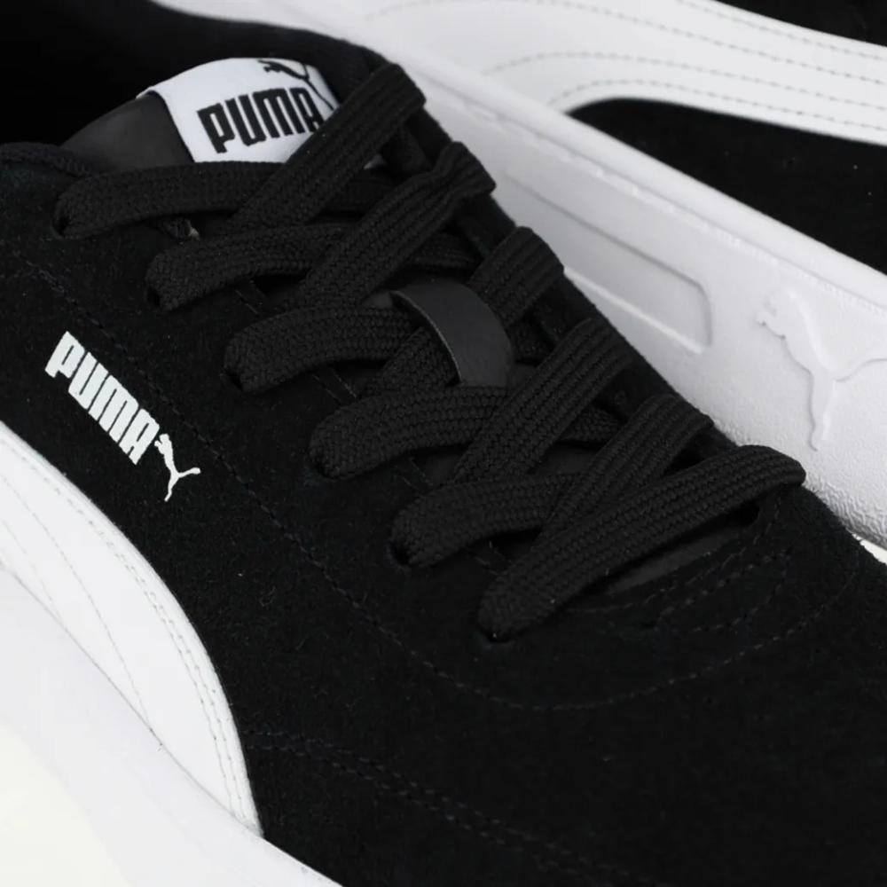 Tenis Puma Court Classic Clean BDP Unissex Casual Macio Preto 6