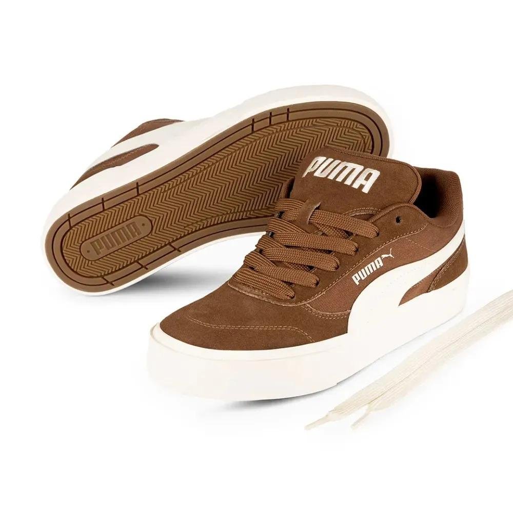 Tenis Puma CC Park Vulc Masculino Casual Solado Vulc Marrom 5