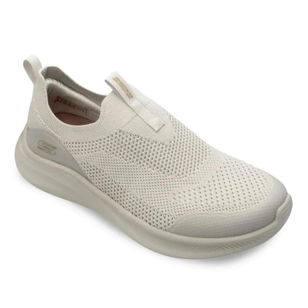 Skechers Bobs Moda Flex Tênis Feminino Memory Foam Branco 2