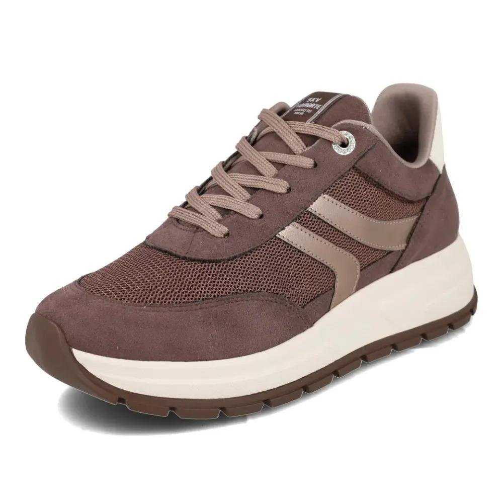 Tênis Casual Feminino Via Marte Confortável Urbano Sintético Marrom 4