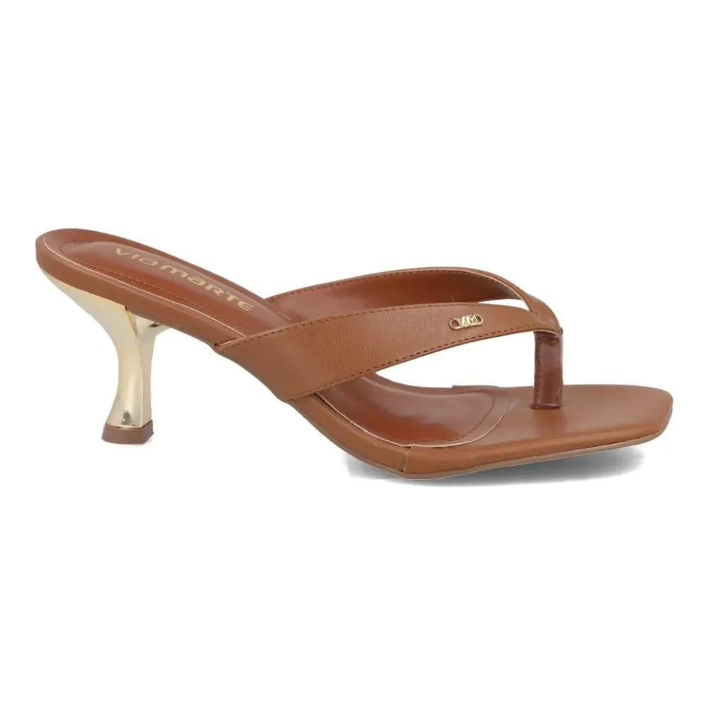 Tamanco Feminino Via Marte Salto Taça Médio Elegante