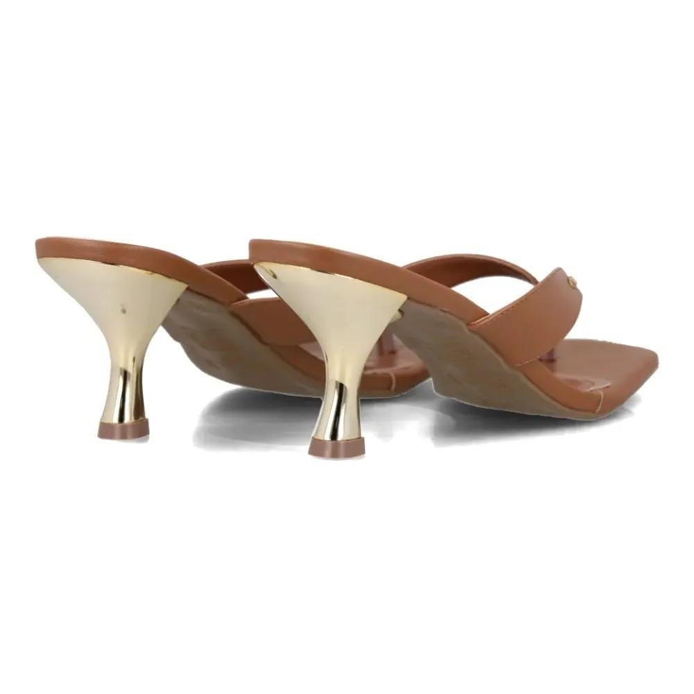 Tamanco Feminino Via Marte Salto Taça Médio Elegante Marrom 7