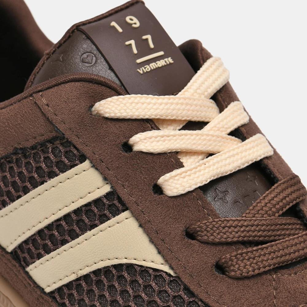 Tênis Casual Feminino Via Marte Confortável Urbano Sintético Marrom 4