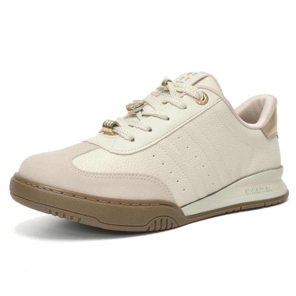 Tênis Casual Feminino Via Marte Confortável Urbano Sintético Bege 4