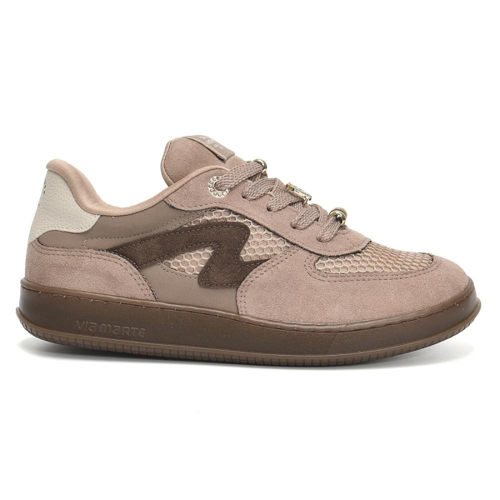 Tênis Casual Feminino Via Marte Confortável Urbano Sintético Bege 2