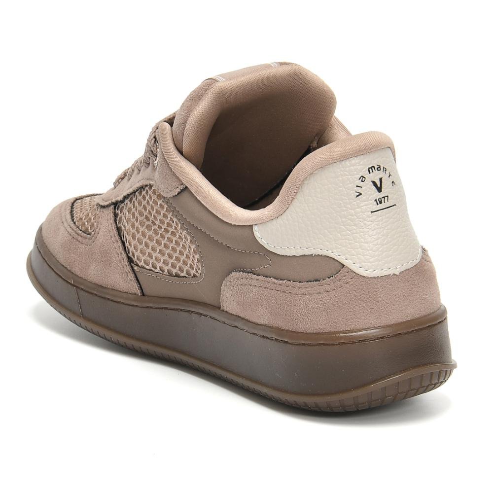 Tênis Casual Feminino Via Marte Confortável Urbano Sintético Bege 5