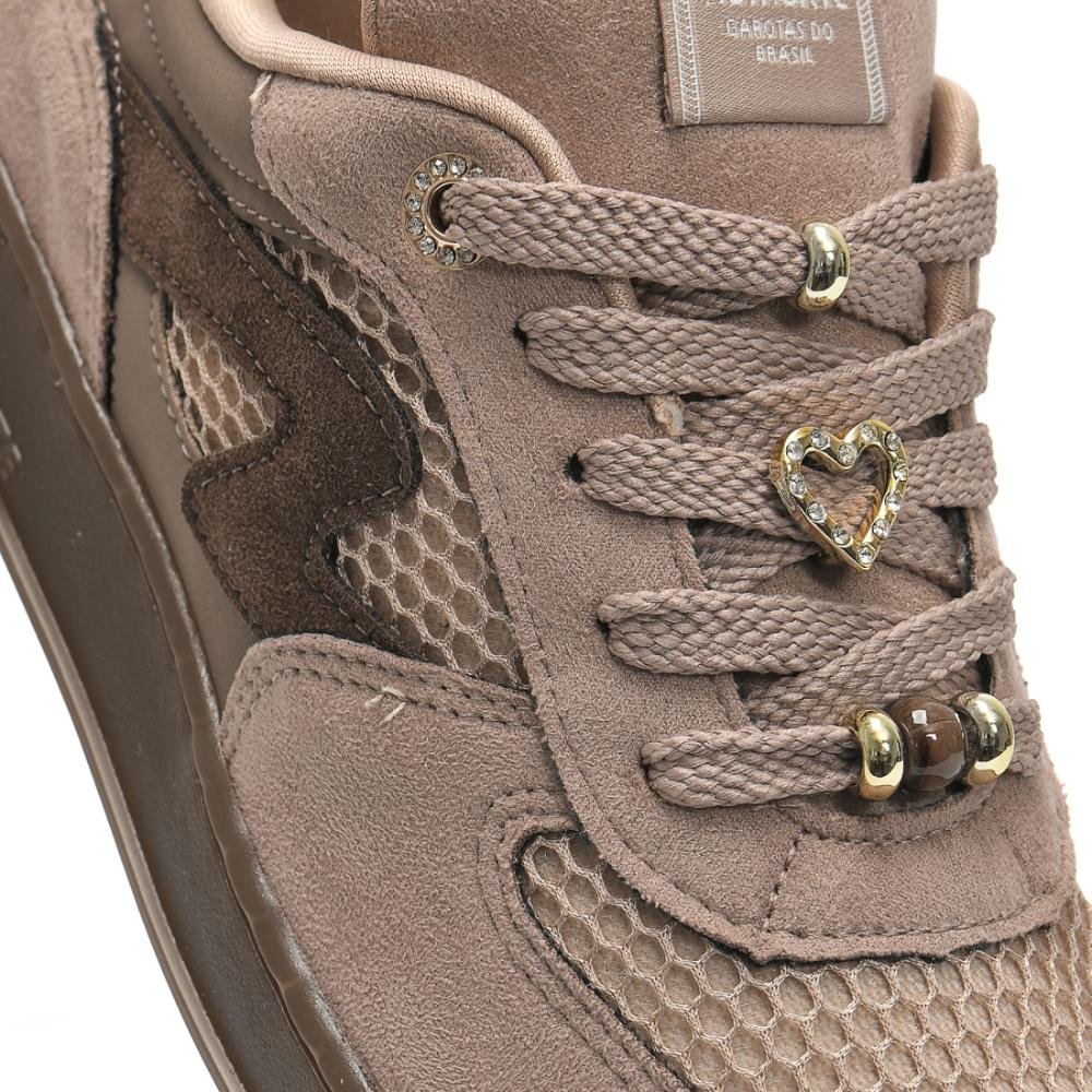 Tênis Casual Feminino Via Marte Confortável Urbano Sintético Bege 6