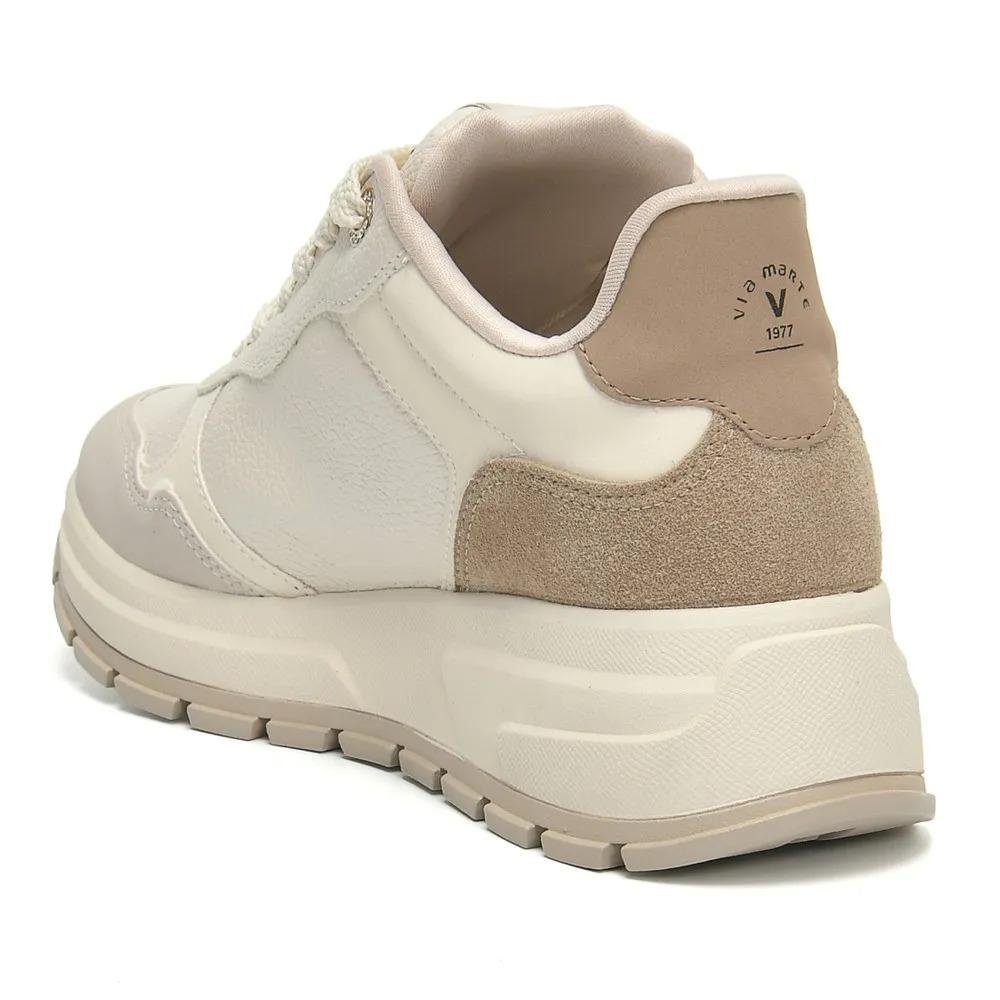 Tênis Casual Feminino Via Marte Confortável Urbano Sintético Bege 5