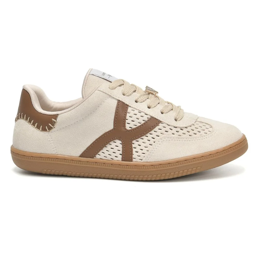 Tênis Casual Feminino Via Marte Confortável Urbano Sintético Bege 2