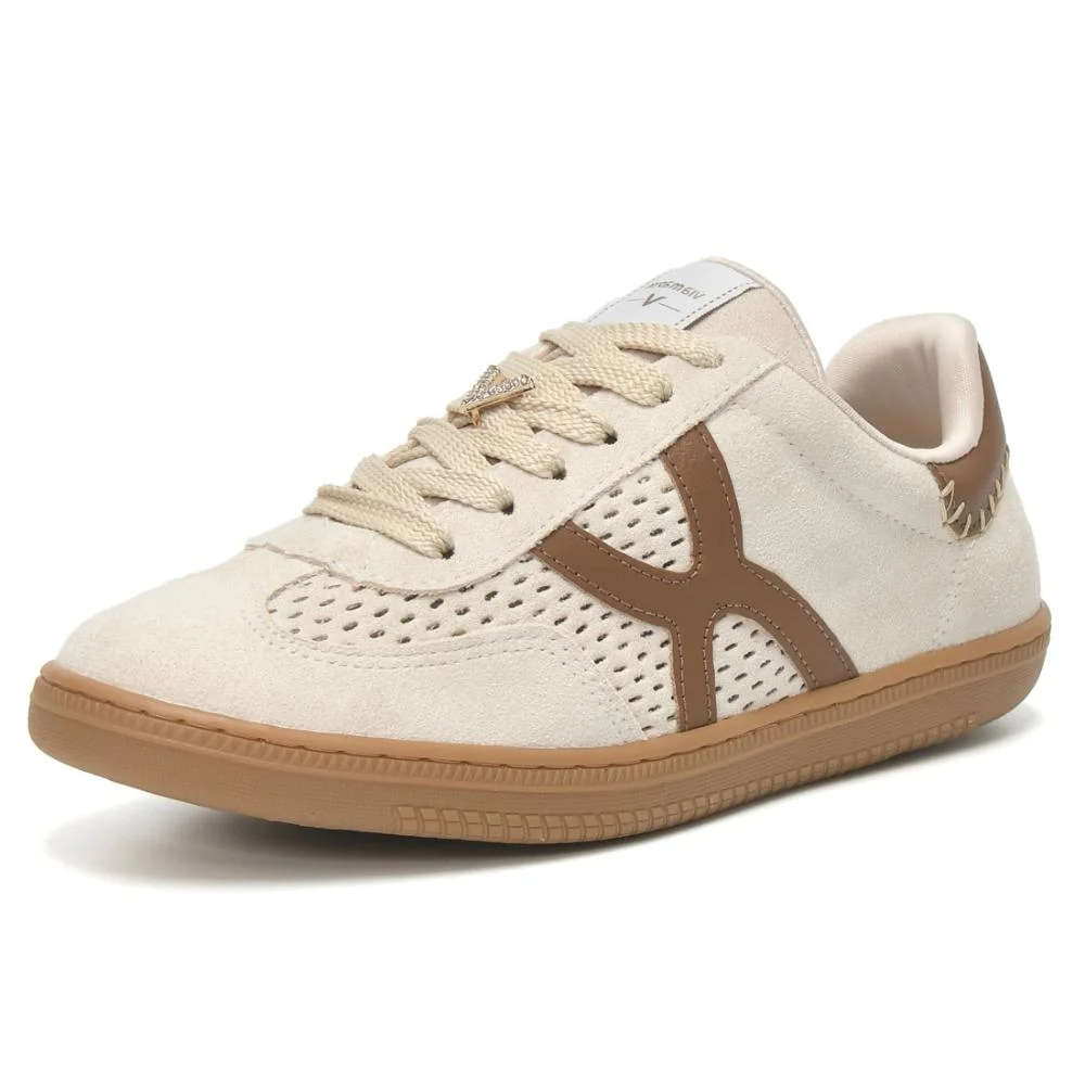 Tênis Casual Feminino Via Marte Confortável Urbano Sintético Bege 4
