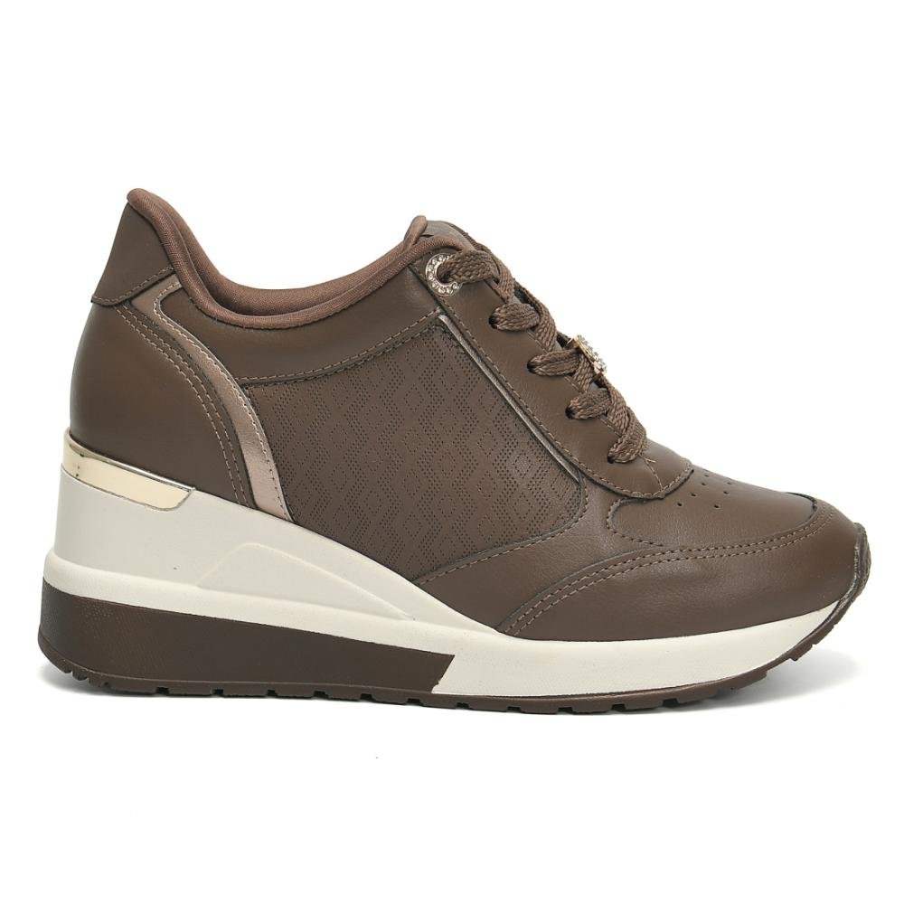 Tênis Casual Feminino Via Marte Sneaker Anabela Marrom 2