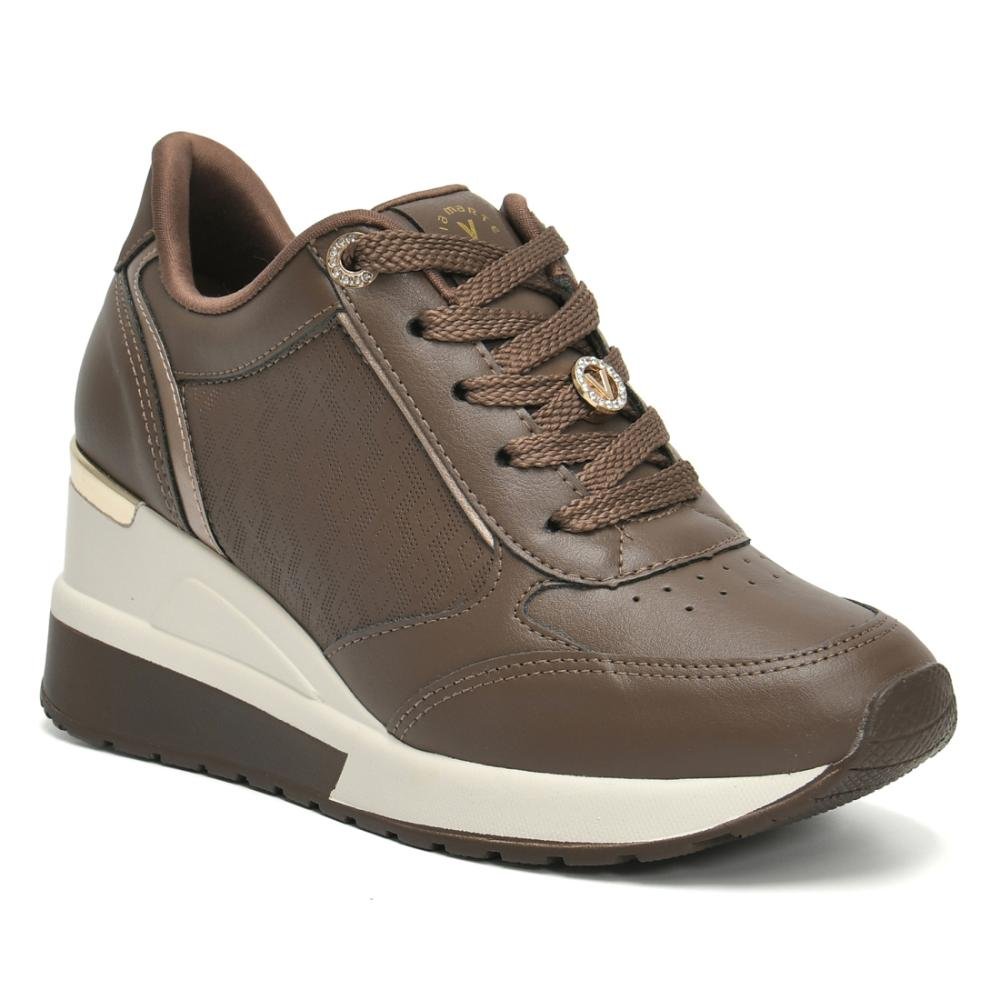 Tênis Casual Feminino Via Marte Sneaker Anabela Marrom 3